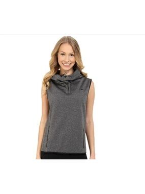 Nike Therma Sphere Sleeveless Gray Funnel Neck Vest - S